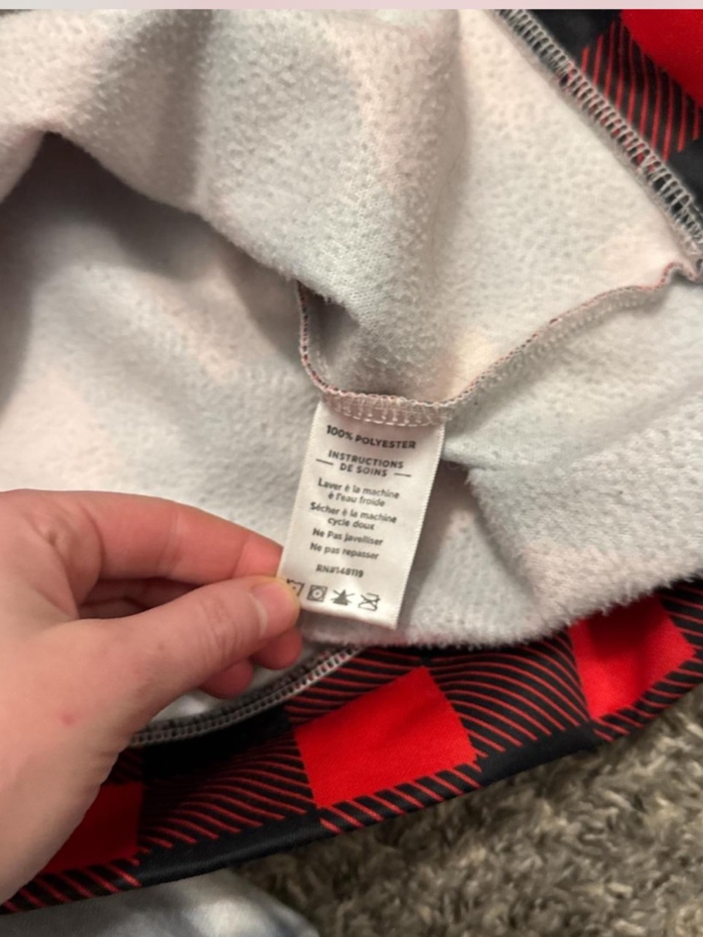 Red & Black Plaid Hooded Sweatshirt - Picture 6 of 6